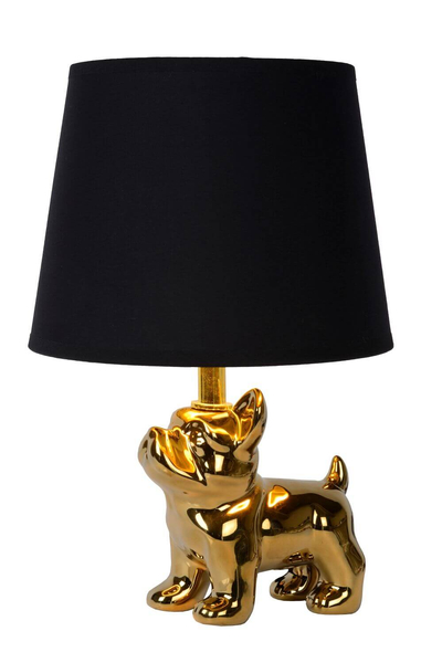 Lampa biurkowa Sir Winston 13533/81/10 Lucide pies dog buldog złoty czarny