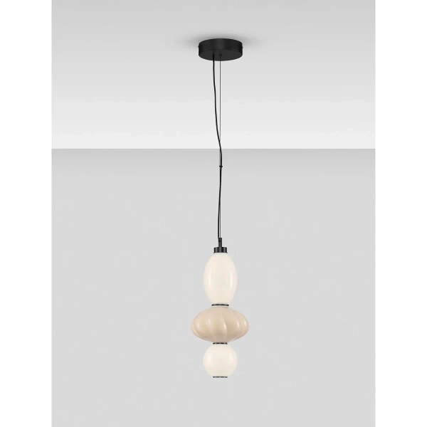 Lampa wisząca skandynawska CASURNO LE45221 LED 18W 3000K beżowa biała