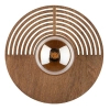 Naturalna ścienna lampa Lunar Wood 11014 okrągła drewniana brązowy