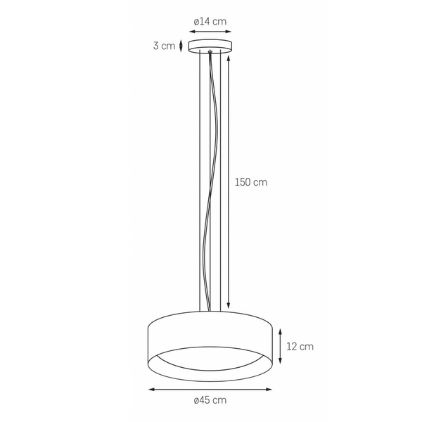Wisząca lampa do jadalni VERO 11136302 Kaspa nad stół biała czarna