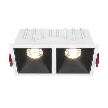 Lampa podtynkowa Alfa DL043-02-10W3K-SQ-WB LED 20W 3000K biały czarny