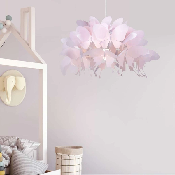 LAMPA wisząca FARFALLA LP-MD088-3439A/1P RÓŻOWY Light Prestige dekoracyjna OPRAWA zwis motyle różowe