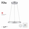 Lampa wisząca PUREE-LOOP srebrna pierścieniowa LED 53W 2700-5000K ring zmienna barwa 2551-95