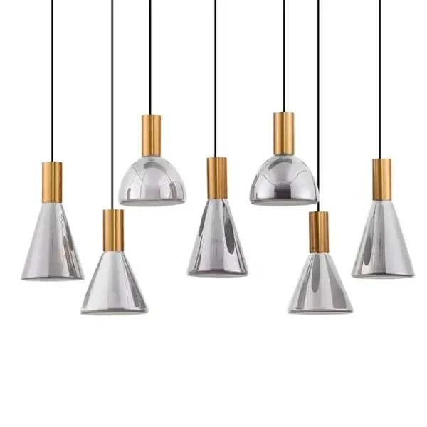 Ledowa zwisająca lampa SARDUNO LE45141 LED 47W szaro złota