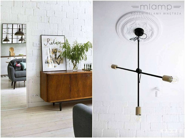 LAMPA wisząca STICKS 6268 Nowodvorski metalowa OPRAWA pręty ZWIS molekuły miedź czarne