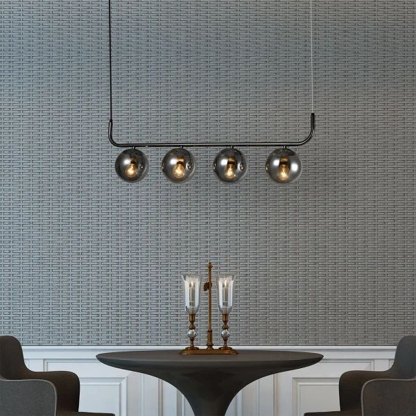 Kulista lampa wisząca Alisa LP-005/4L grafit Light Prestige kule grafit przydymiony