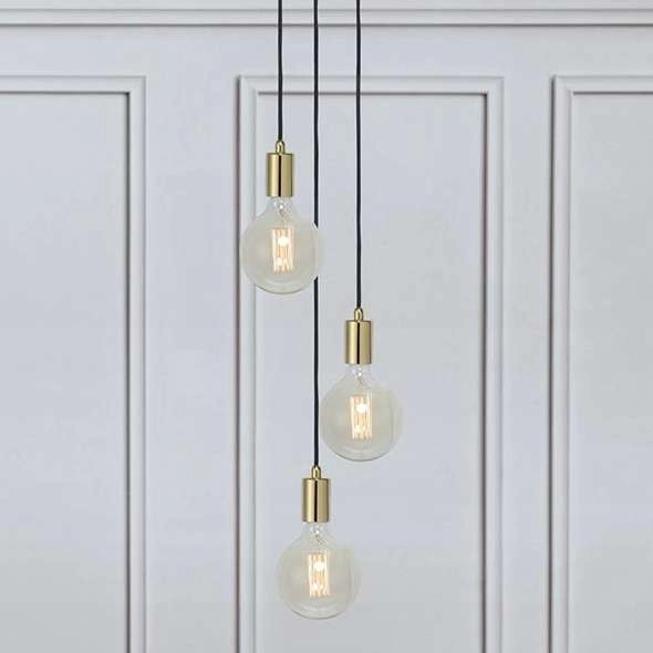 LAMPA wisząca SKY 106333 Markslojd metalowa OPRAWA zwis KASKADA przewody kable mosiądz