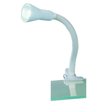 Regulowana lampa na klips FLEXO 5028010-01 na peszlu do czytania biały