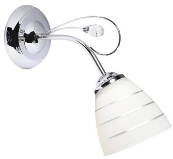 Szklana lampa ścienna Simpli 21-64288 vintage biała chrom