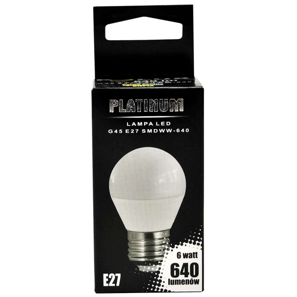 Żarówka 305671 Polux E27 AG45 LED 7W 640lm 230V kulka biała ciepła