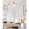 Downlight lampa 2273655 okrągła metalowa tuba biała naturalne drewno