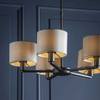 Wielopunktowa lampa wisząca Daley 73017 Endon antyczny brąz biała