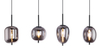 Lampa wisząca Blacky 15345-4H drewniana belka przydymiona