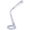 Elastyczna LAMPA stojąca MITTI 58376S Globo regulowana LAMPKA biurkowa LED 8W 3000K - 6300K z portem USB srebrna