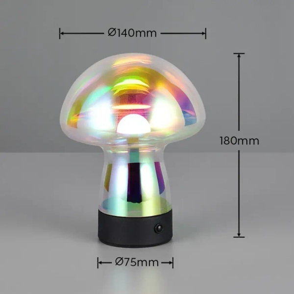 Nocna lampka grzybek DOOLEY R54981153 LED 1,5W 3000K przezroczysty szary