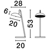 Stołowa lampka LED do biura VIBORAL LE44525 LED 18W 3000K złota