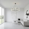 Lampa wisząca Botanika XY080P-80 black liściasta czarna biała