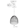 Wisząca lampa Rike R31131036 japandi eko naturalna drewniana czarna