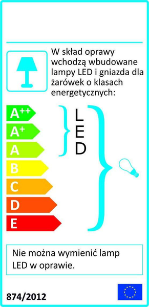 Lampa ścienna POLO 21-75383 abażurowa LED 2W 3200K do czytania biała szara