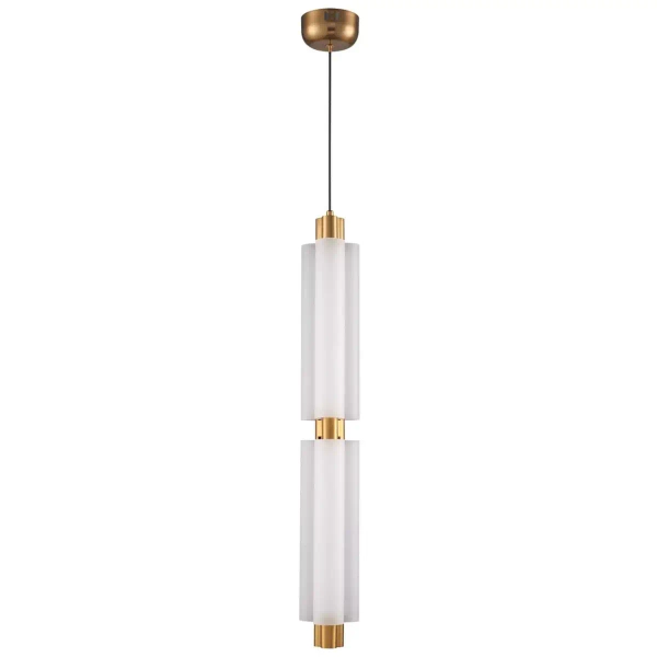 Wisząca lampa sypialniana OSMO ST-15038P-2 LED 15W 3000K szklana mosiądz