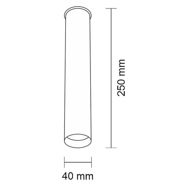 Natynkowa LAMPA sufitowa YABU 7746 Shilo łazienkowa OPRAWA plafon metalowa tuba IP44 biała