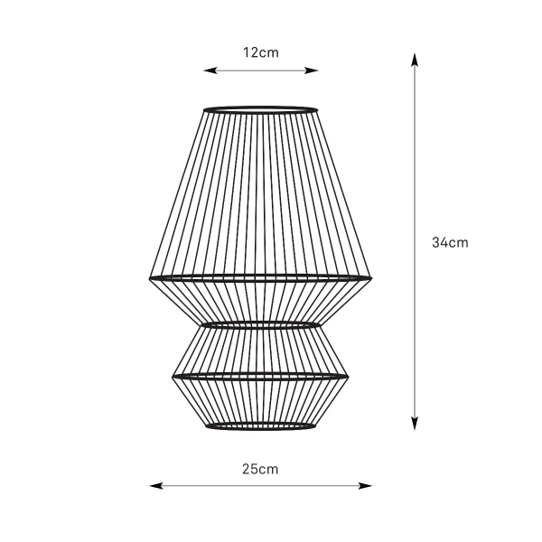 Nocna lampa do sypialni Razzo 108821 metalowa bawełniana nitkowa beżowa