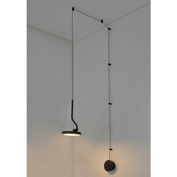 Nowoczesna ledowa lampa wisząca Flat MSE010100384 Moosee 10W 3000K czarna