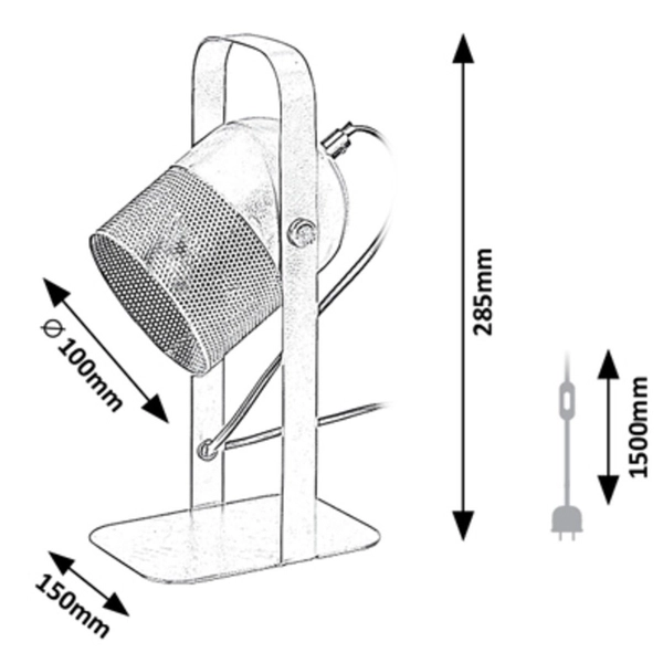 Nowoczesna lampa stołowa Ronnie 5254 metalowa z regulacją gabinet szara