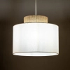 Skandynawska lampa wisząca Duo 1856 tuba z naturalnej juty biały