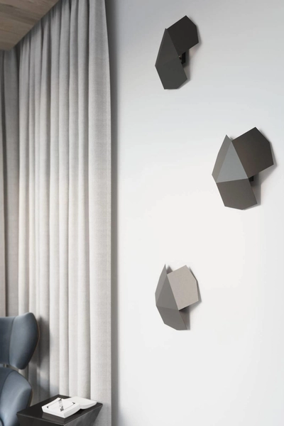 Kinkiet LAMPA ścienna SL.0425 metalowa OPRAWA geometryczna czarna