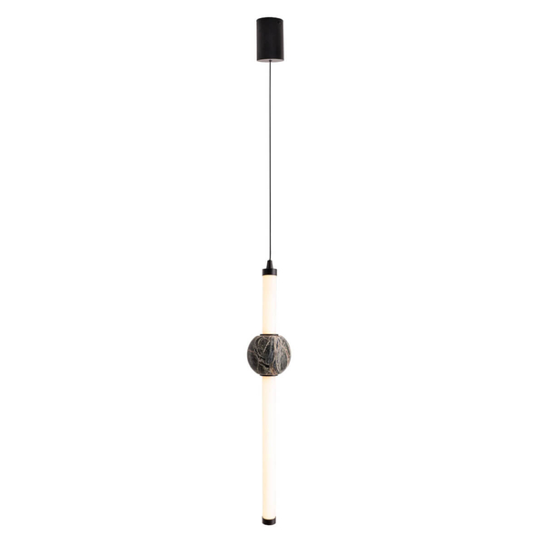 Salonowa lampa wisząca VERDES P0612 LED 10W 3000K kula tuba czarna