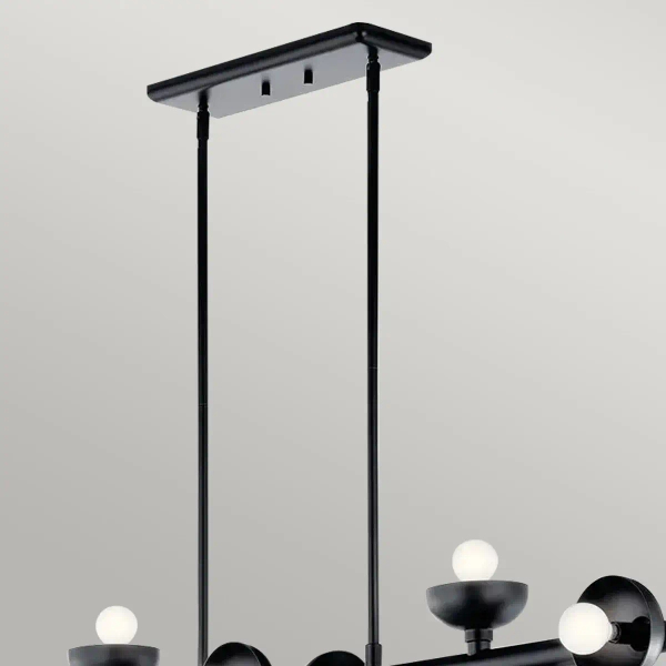 Podłużna wisząca lampa Palta KL-PALTA-LP10-BK belka czarna