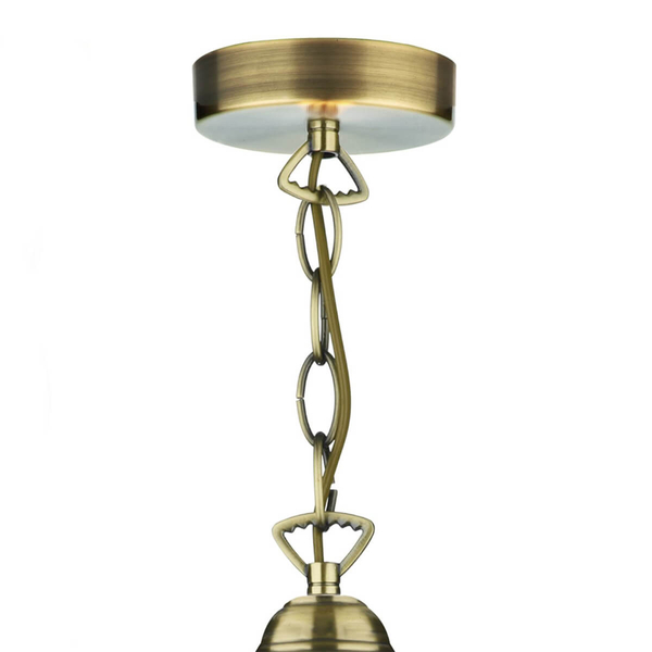 Lampa na łańcuchu wisząca Ardeche ARD866 Dar Lighting hampton bursztynowa