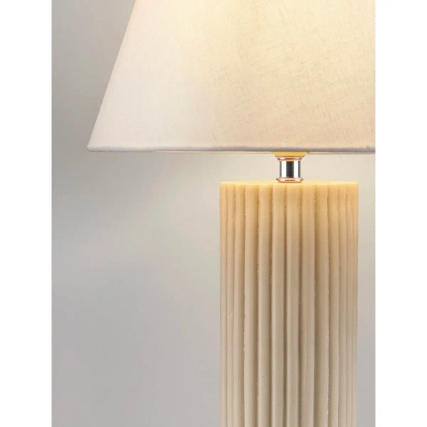 Stołowa lampka abażurowa VANZURO LE45283 do sypialni biały beżowy