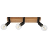 Potrójny reflektor Molini SPL-2079-3 Italux do salonu drewniany czarny