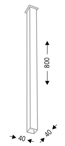 Tuba LAMPA sufitowa DOHA 8076 Shilo łazienkowy downlight prostokątny IP44 do przedpokoju czarny