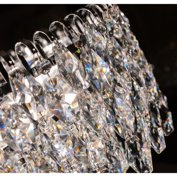 Zwis glamour BURANO chrom przezroczysty AZ6908 1xE14 kryształowy