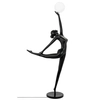 Podłogowa lampa Human Ballerina MSE010100359 Moosee metalowa czarna