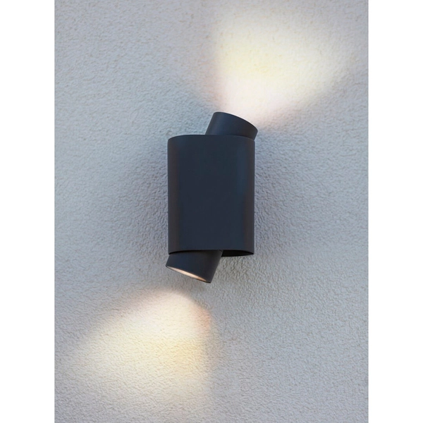 Kinkiet ścienny góra-dół CYPRES 6604002118 Lutec IP44 ogrodowy szary