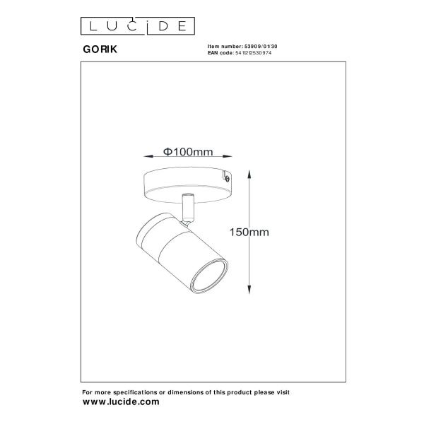 Salonowa lampa sufitowa z regulacją GORIK 53909/01/30 czarny złoty