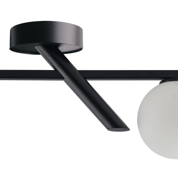 Natynkowa lampa sufitowa ZOE 33324 Sigma szklana kula czarna