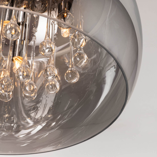 Lampa sufitowa CRYSTAL C0076-05L-F4FZ szklana glamour chrom przezroczysta