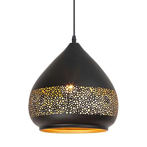 LAMPA wisząca KAIA 2278 Rabalux ażurowa OPRAWA orientalny zwis czarny złoty