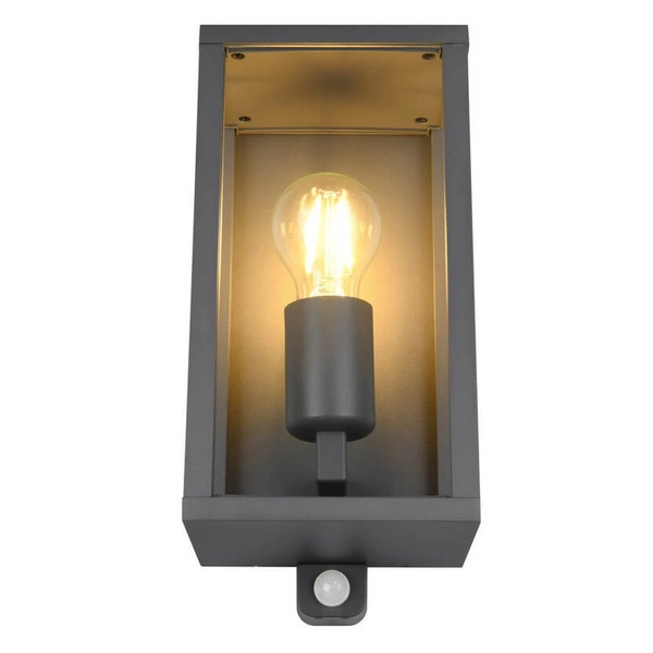 Elewacyjna lampa KORIEL DL142201869 lampion z czujnikiem ruchu antracyt