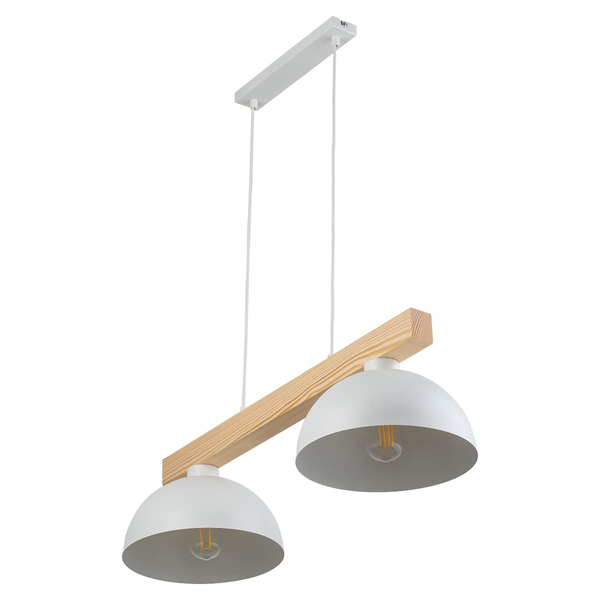 Podwójna lampa wisząca skandynawska Oslo 4713 TK Lighting drewniana biała