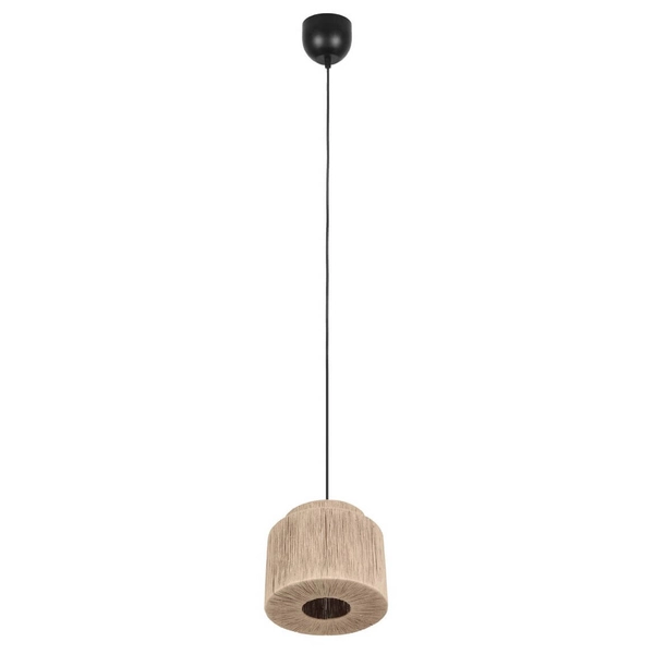 Wisząca lampa boho SMILLA 366800136 nad wyspę juta boho beżowa czarna