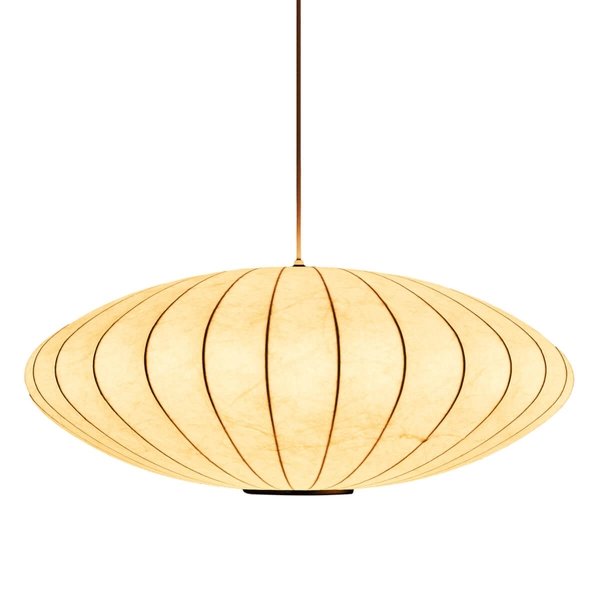 Wisząca lampa SILK ST-2328-50 Step Into Design owalna tkanina biała