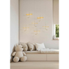 Wisząca lampa do salonu Leafs MSE1501100167 Moosee LED 3W 3000K złota