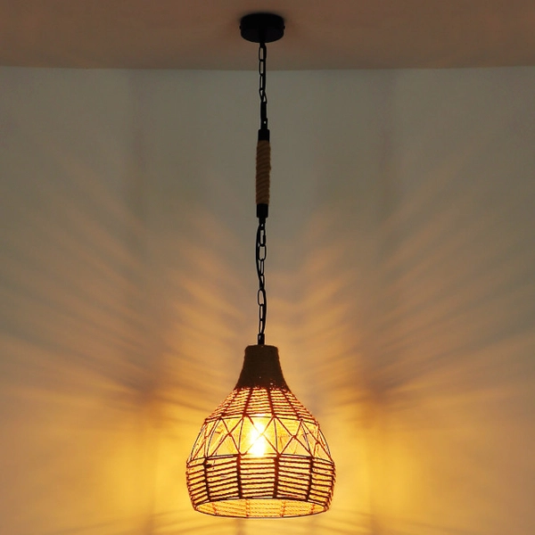 Wisząca LAMPA loftowa HALIA 15671H Globo okrągła OPRAWA skandynawski ZWIS metalowy brązowy czarny