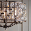 Wisząca lampa glamour Bele 69391 Endon kryształ czarny okrąg przezroczysty